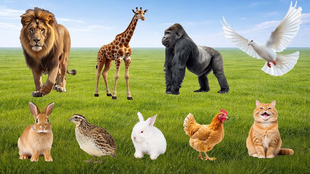 Farm Animal Life : Chicken, Cow, Horse, Elephant, Sheep, Duck, Pig, Cat –Learning About Animals