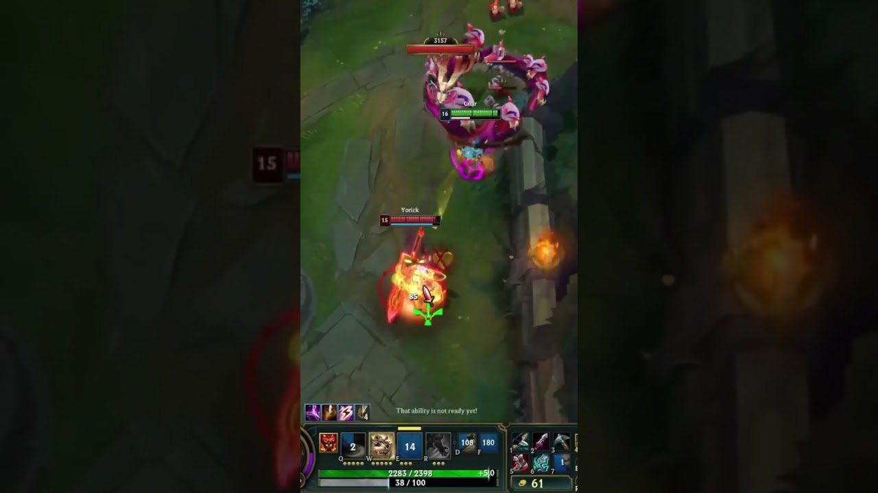 Melting Yorick With Bork Gnar!🔥#leagueoflegends #gnar #gnarclips #shorts