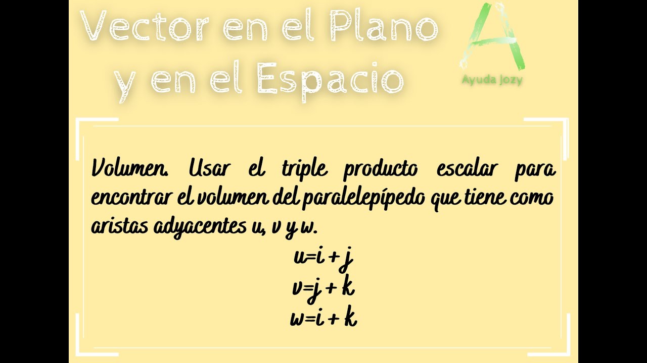 Volumen. Usar el triple producto escalar para encontrar el volumen del paralelepípedo que tiene...