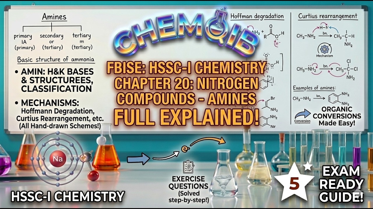 Chapter 20, Nitrogen Compounds -Amines , A comprehensive review lecture