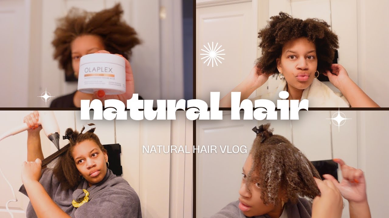 Week in My Life 4C Natural Hair | Wash Day Vlog, Olaplex & Blow Dry Routine