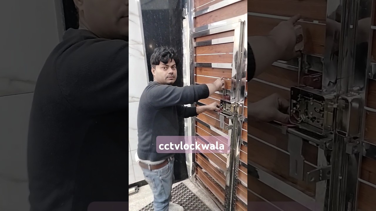 How to Install Linkplus Electric door lock steel gate, rfid card electronic lock with remote system