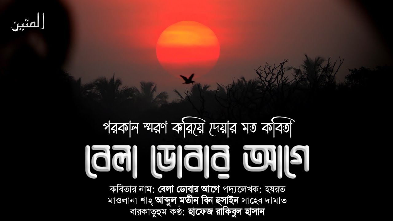 বেলা ডোবার আগে || Abdul Matin Bin Hossain Kobita || Al Mateen