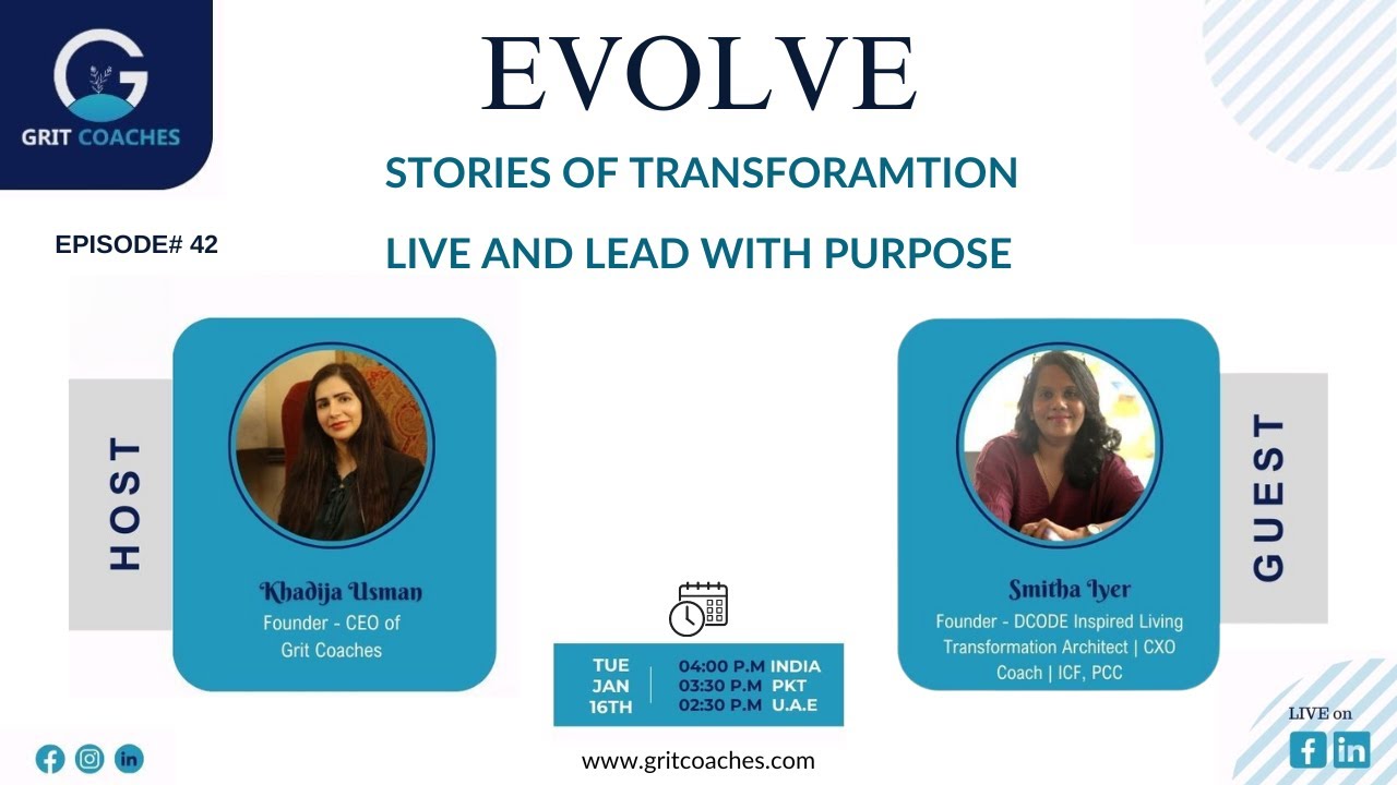 Living and Leading with Purpose: Insights from Smitha Iyer | Interview with Grit Coaches