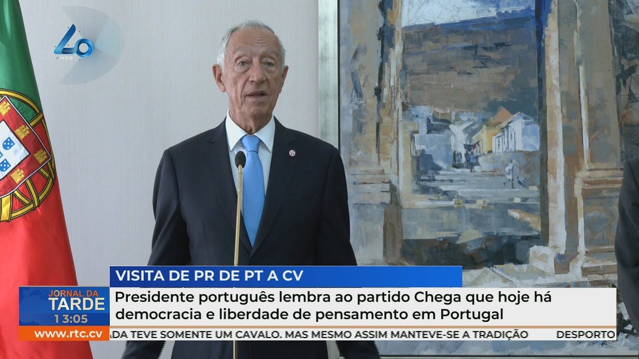 Marcelo Rebelo de Sousa lembra ao Chega que hoje há democracia e liberdade de pensamento em Portugal