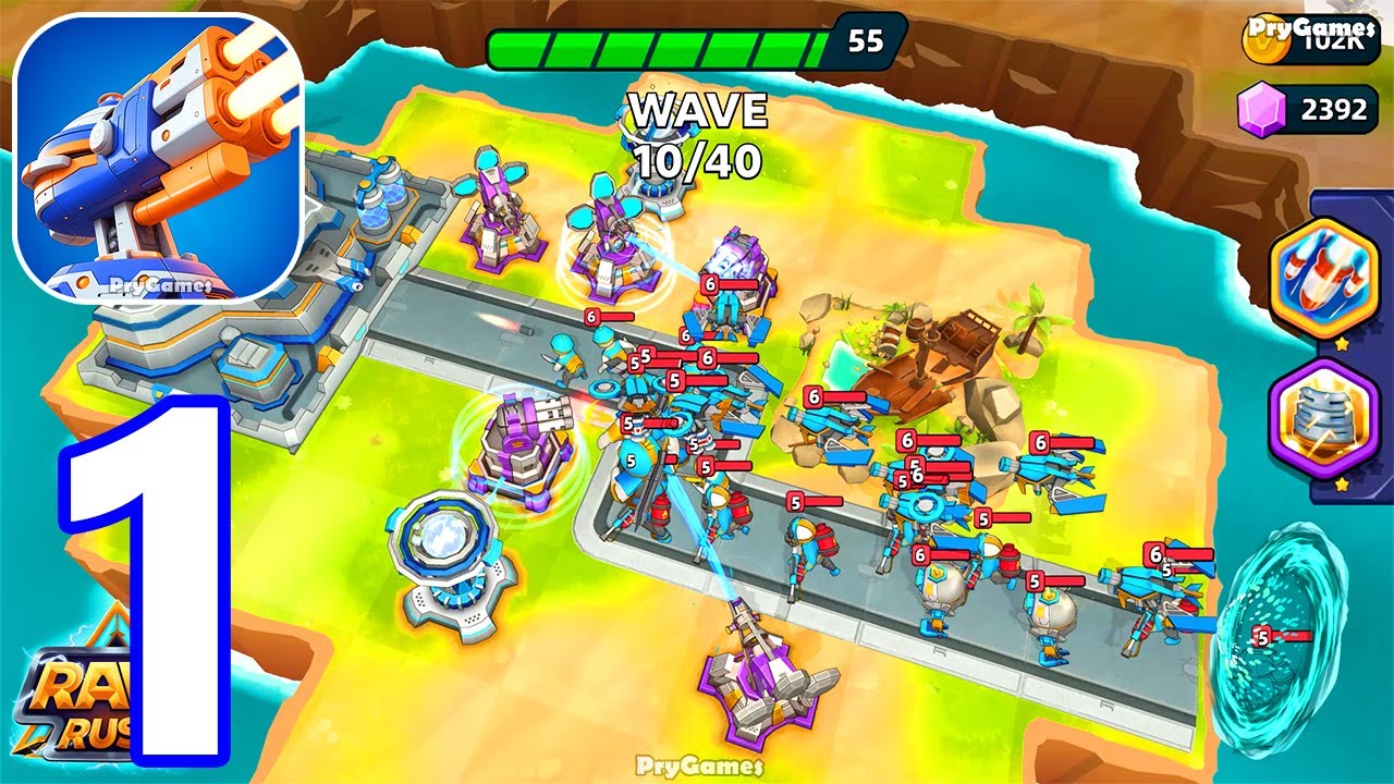 Raid Rush: Tower Defense TD - Gameplay Walkthrough Part 1 Tutorial (Android,iOS)