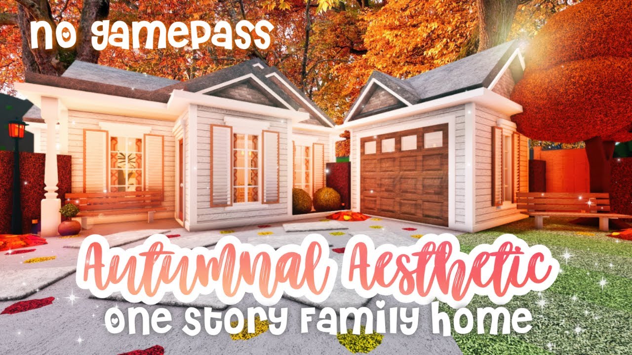 No Gamepass Autumnal Aesthetic One Story Family Roleplay Home Speedbuild and Tour - iTapixca Builds