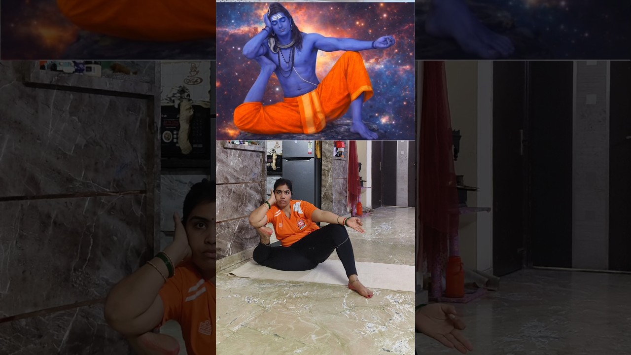 Finding Stillness in the Pose of Lord Bhairava (Sanatnani phonk)#mahakal #indianyogi #fitmomreborn01