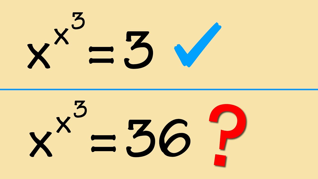 Solving two unusual exponential equations