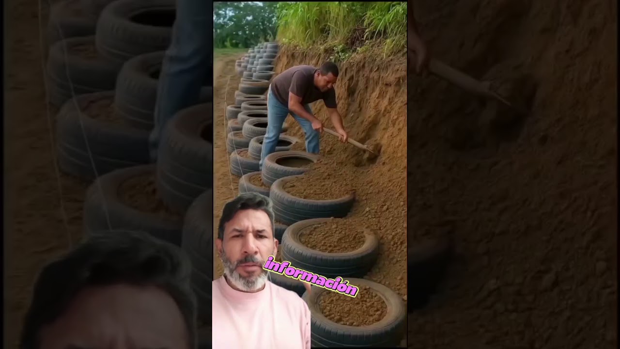 Com hacer muros de contención con llantas
