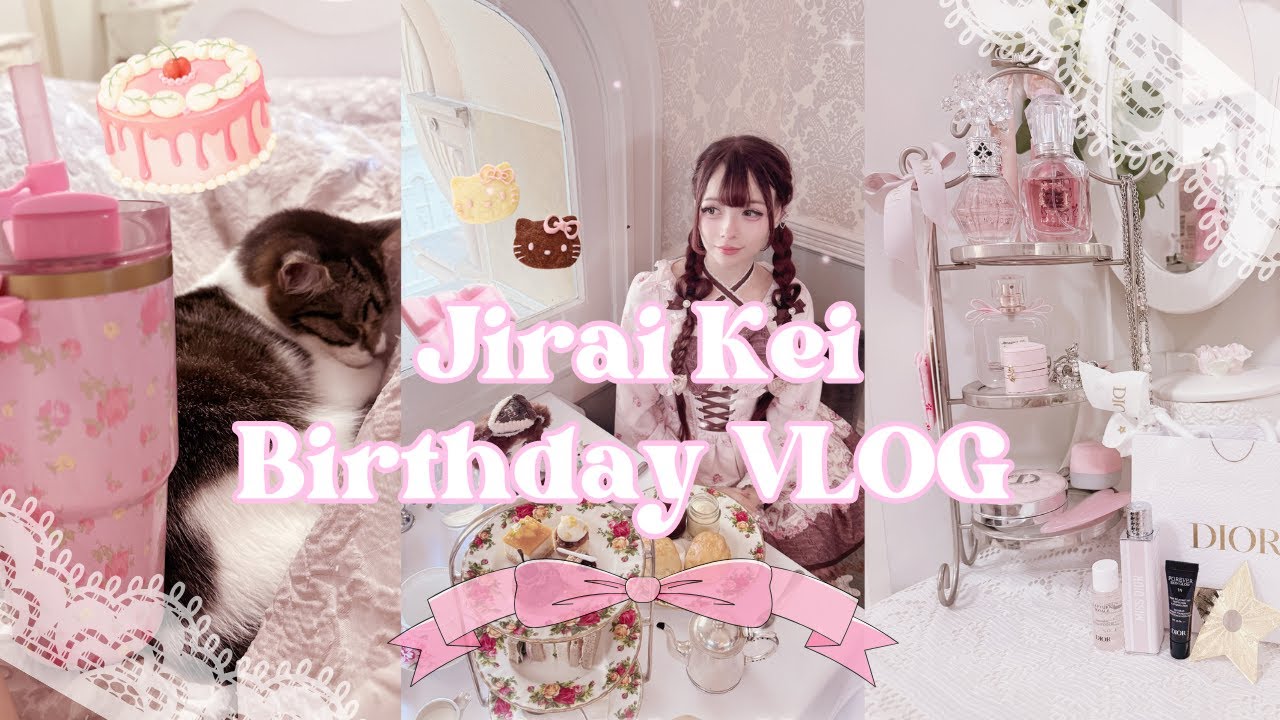 ♡ Birthday Vlog 🎀 Special date with my boyfriend | Jirai Kei, High Tea, Unboxing & Gacha