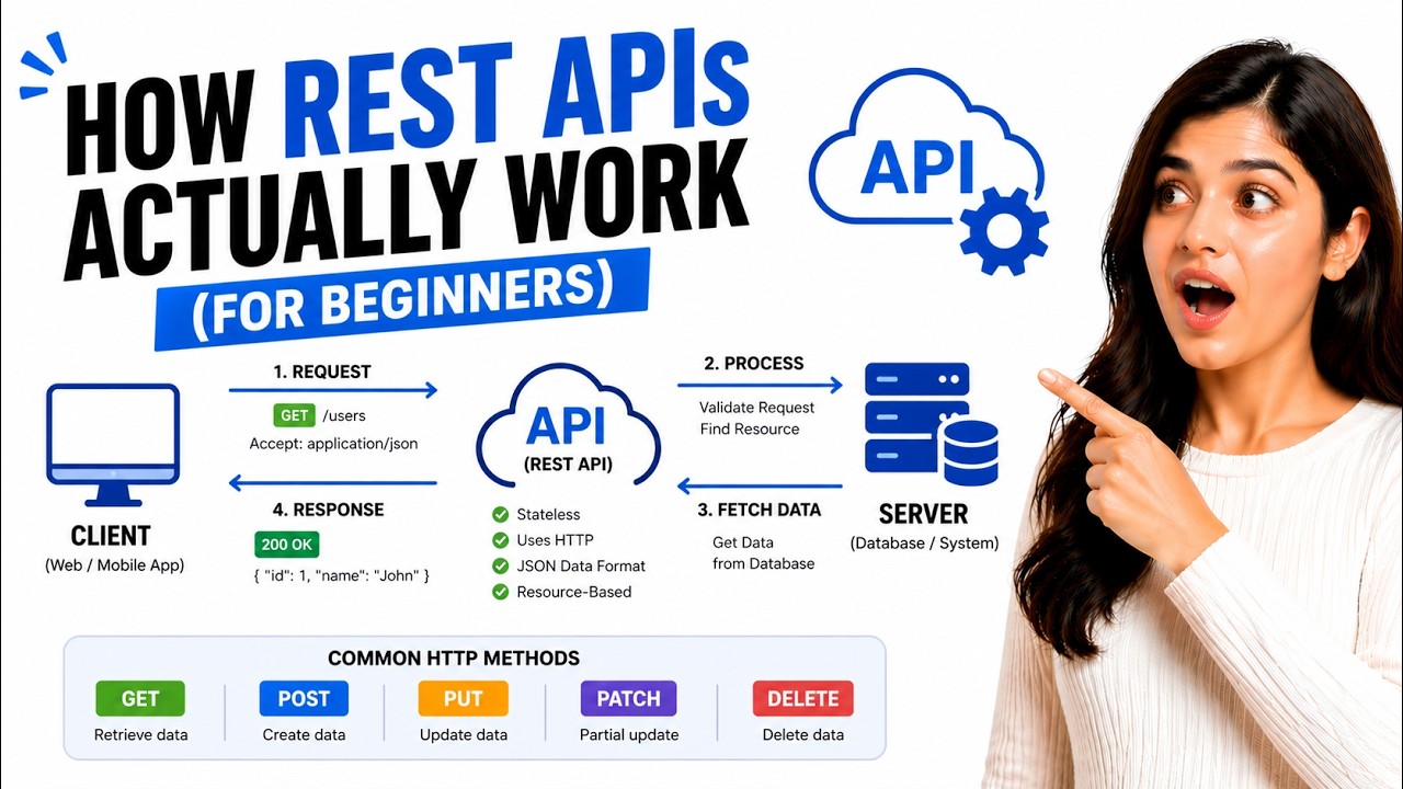 Компоненты API: объяснение принципов работы REST API (ресурсы, конечные точки, HTTP-методы и коды...