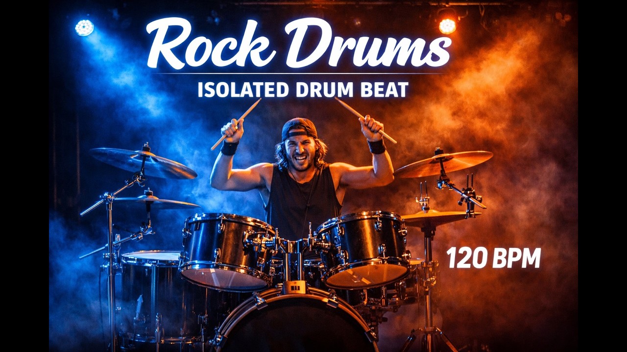 HD ROCK DRUM TRACK 120BPM 4/4