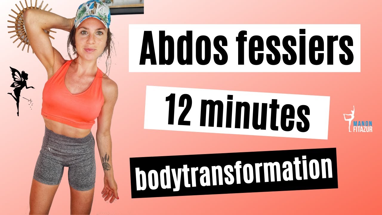 Abdos Fessiers dessinés en 12 minutes par jour | Sans matériel