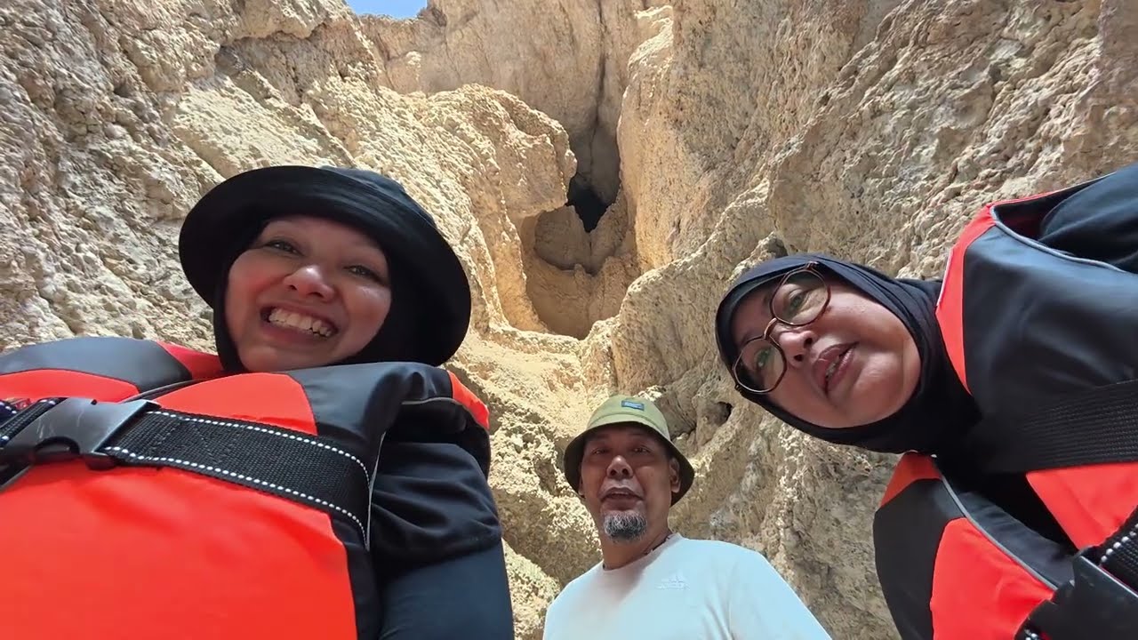 exploring wadi ash shab, Oman