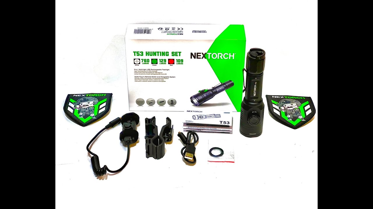 Фонарь для охотника Nextorch T53 Hunting Set. Для чего зеленый и красный цвет свечения?