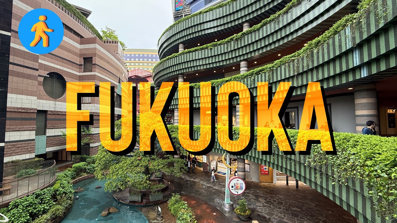 Exploring Fukuoka Japan - City Streets Virtual Walk