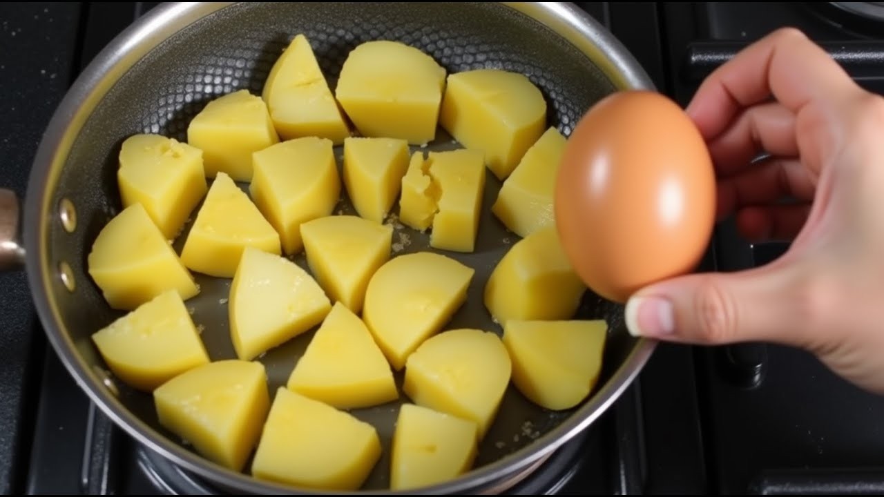 Mischen Sie einfach 3 Eier und Kartoffeln! Dieses Gericht wird jeden sofort beeindrucken!
