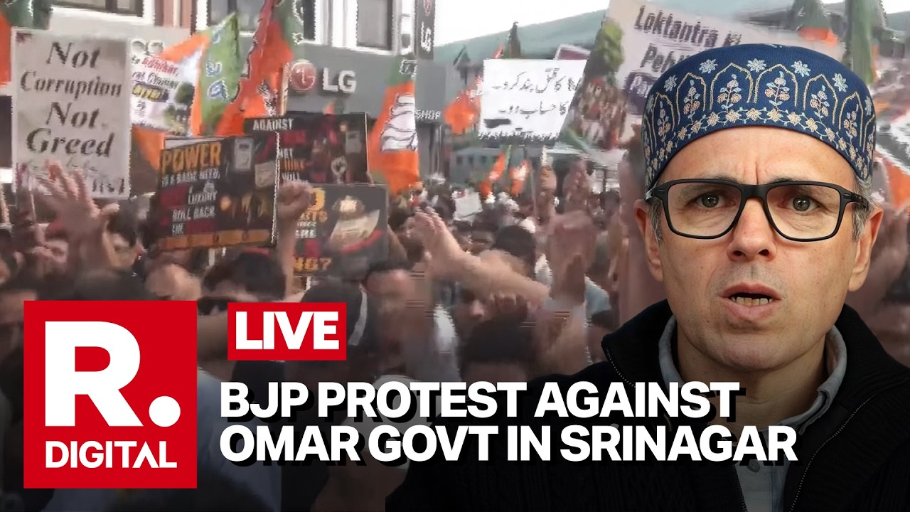 LIVE: BJP&rsquo;s Massive Protest March At Lal Chowk Against Omar Abdullah Govt Over Jobs & Corruption