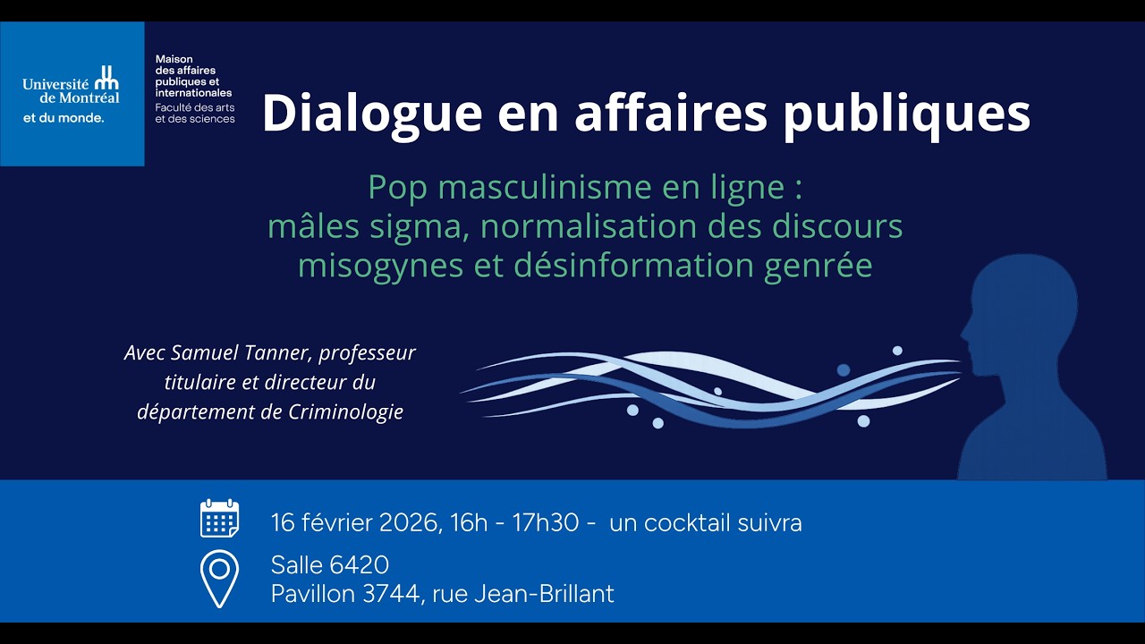 Pop masculinisme en ligne | Mâles sigma, TikTok et désinformation genrée – Samuel Tanner (UdeM)