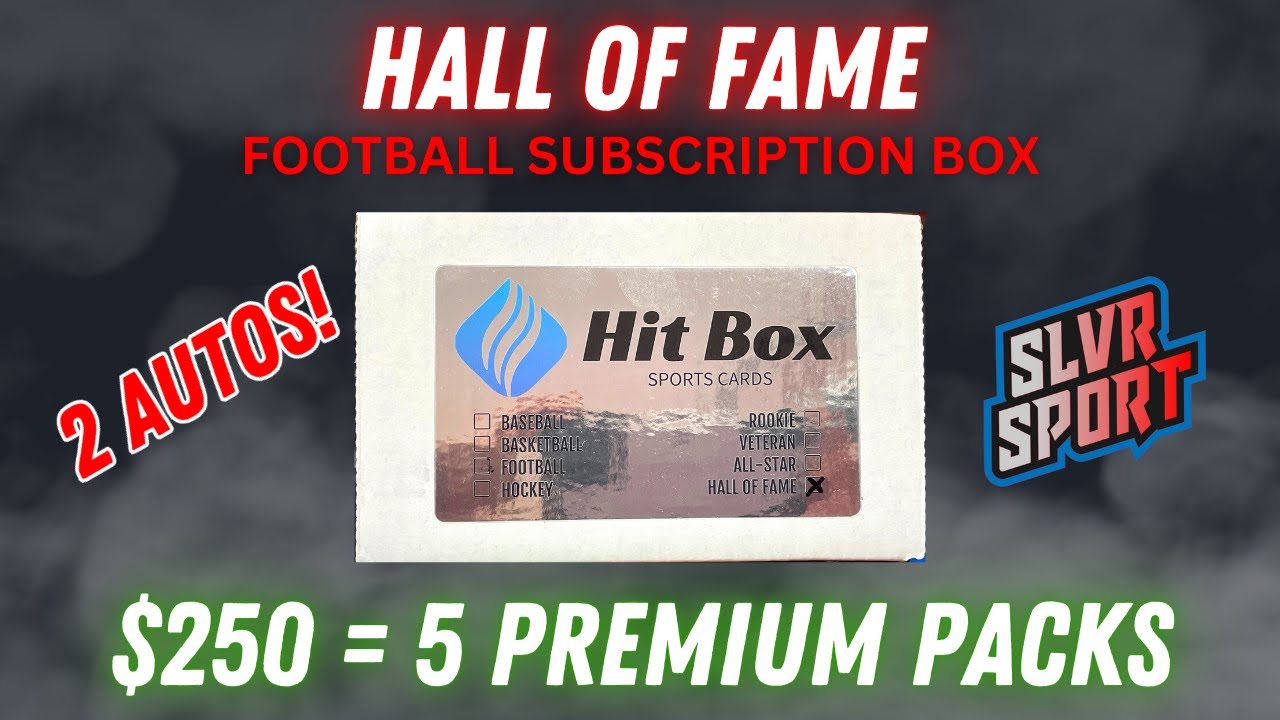 October 2023 Hit Box Hall Of Fame Football Subscription Box! - 2 AUTOS