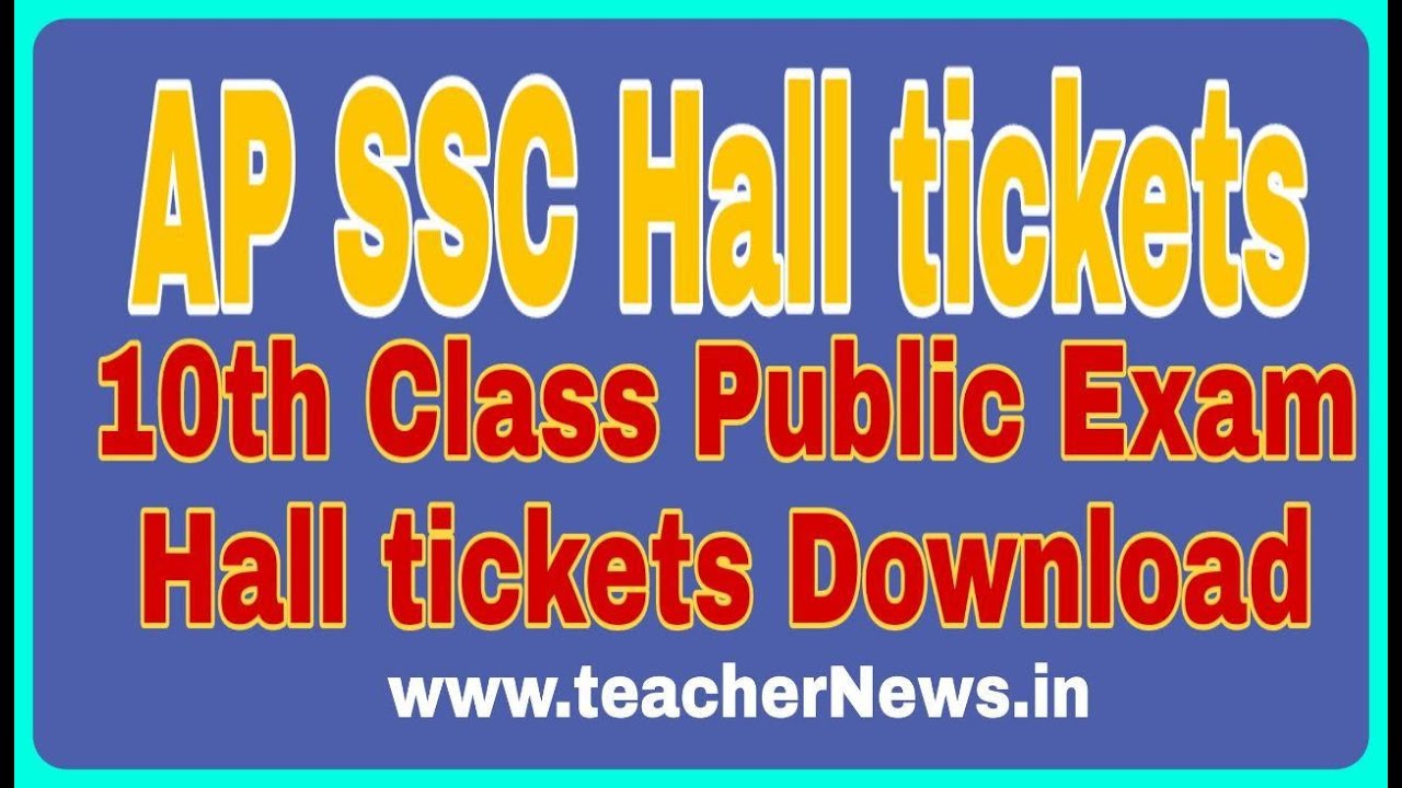 How to download AP SSC 10th Class Hall tickets 2020