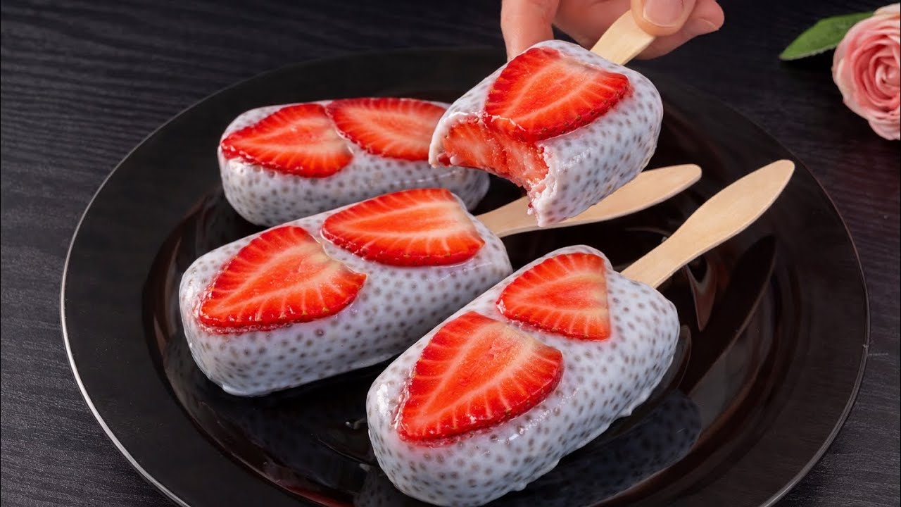 No one will guess how you cooked it! No bake 🍓 Chiapudding dessert, simple and delicious