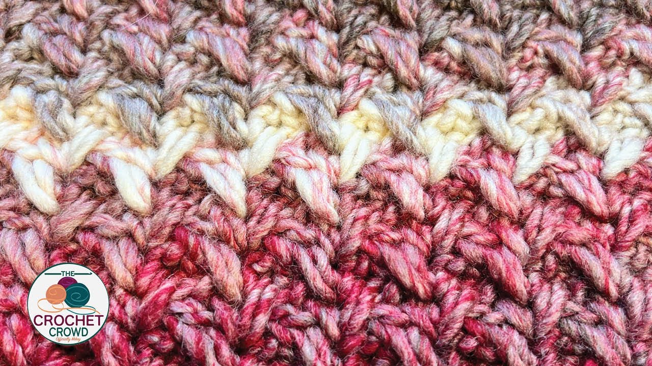 Easy Crochet Spike Spaced Sedge Stitch Demonstration