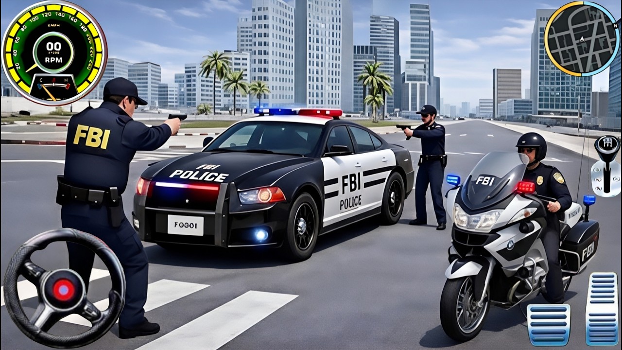 Police Car Chase Simulator 3D Game - Real Cop Cars Driving Simulator 2025 - Android GamePlay