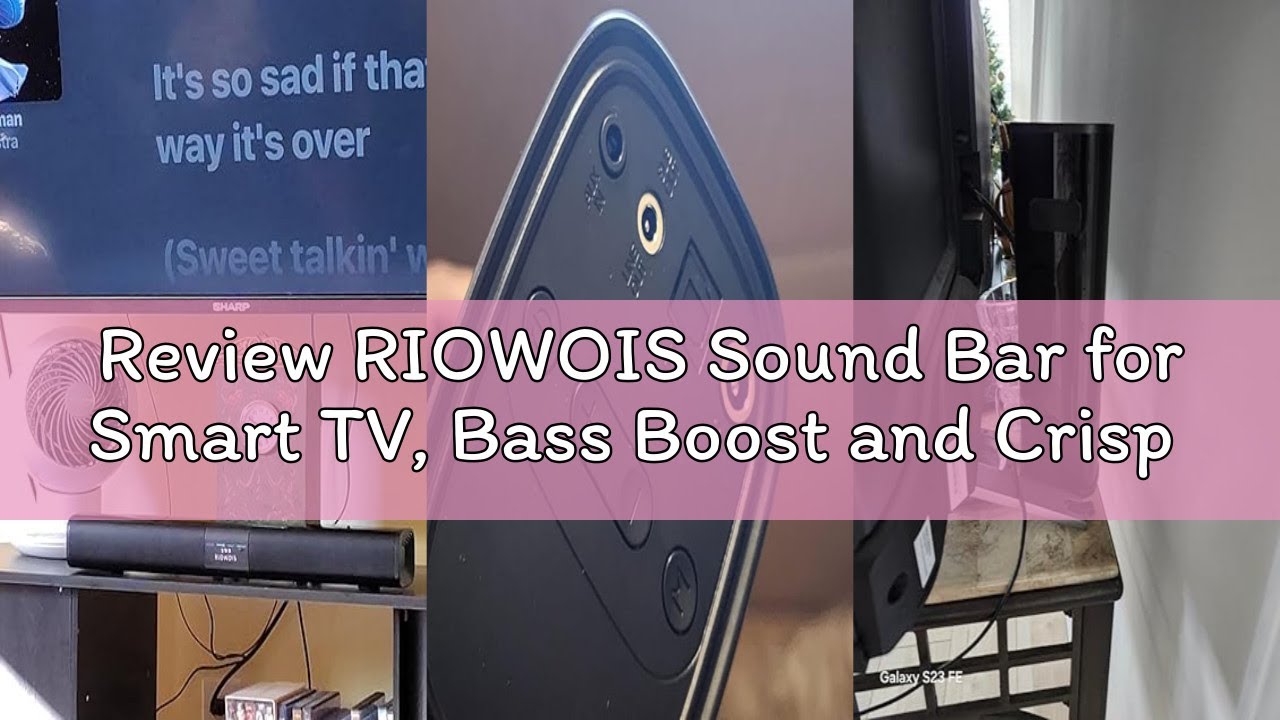 Review RIOWOIS Sound Bar for Smart TV, Bass Boost and Crisp Vocals,Bluetooth Soundbar for TV/PC/Gami