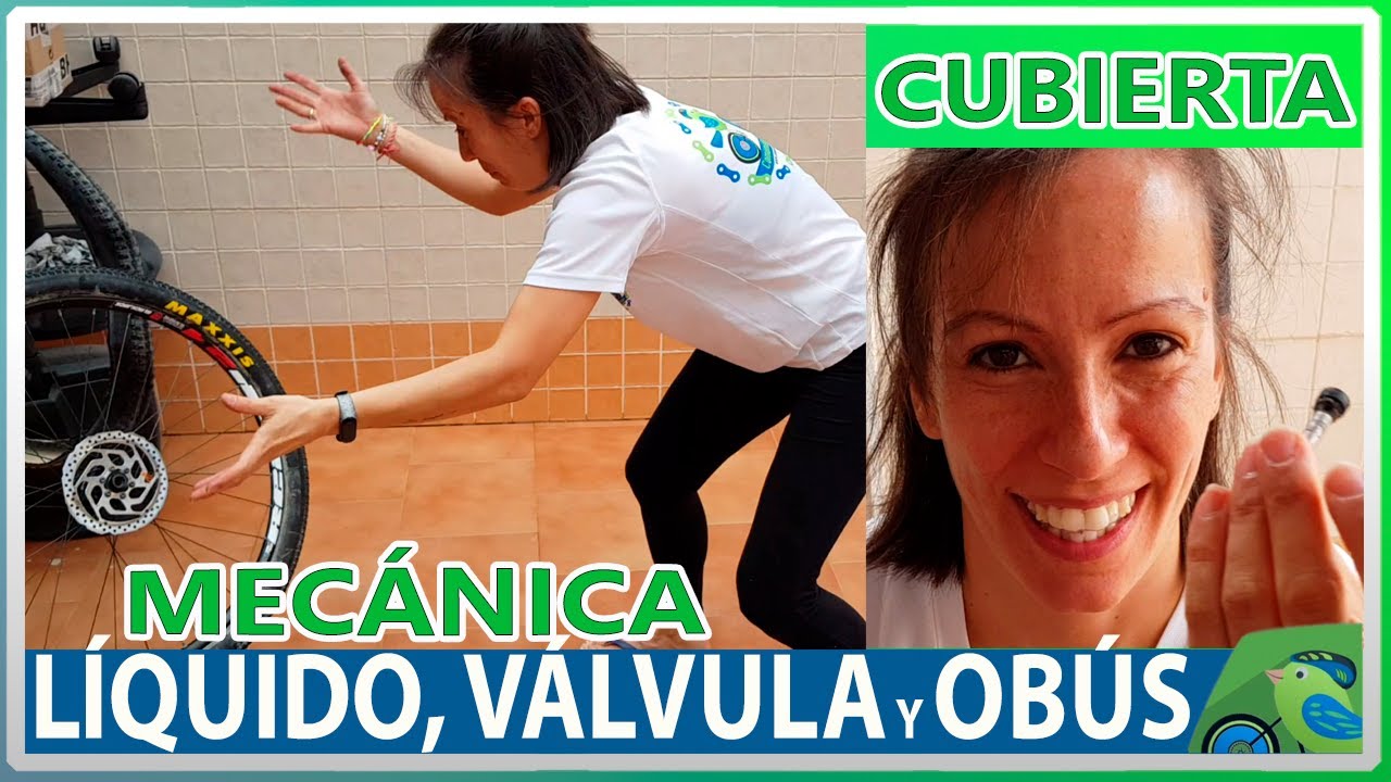 Añadir líquido tubeless cambiar cubierta limpiar válvula y obús