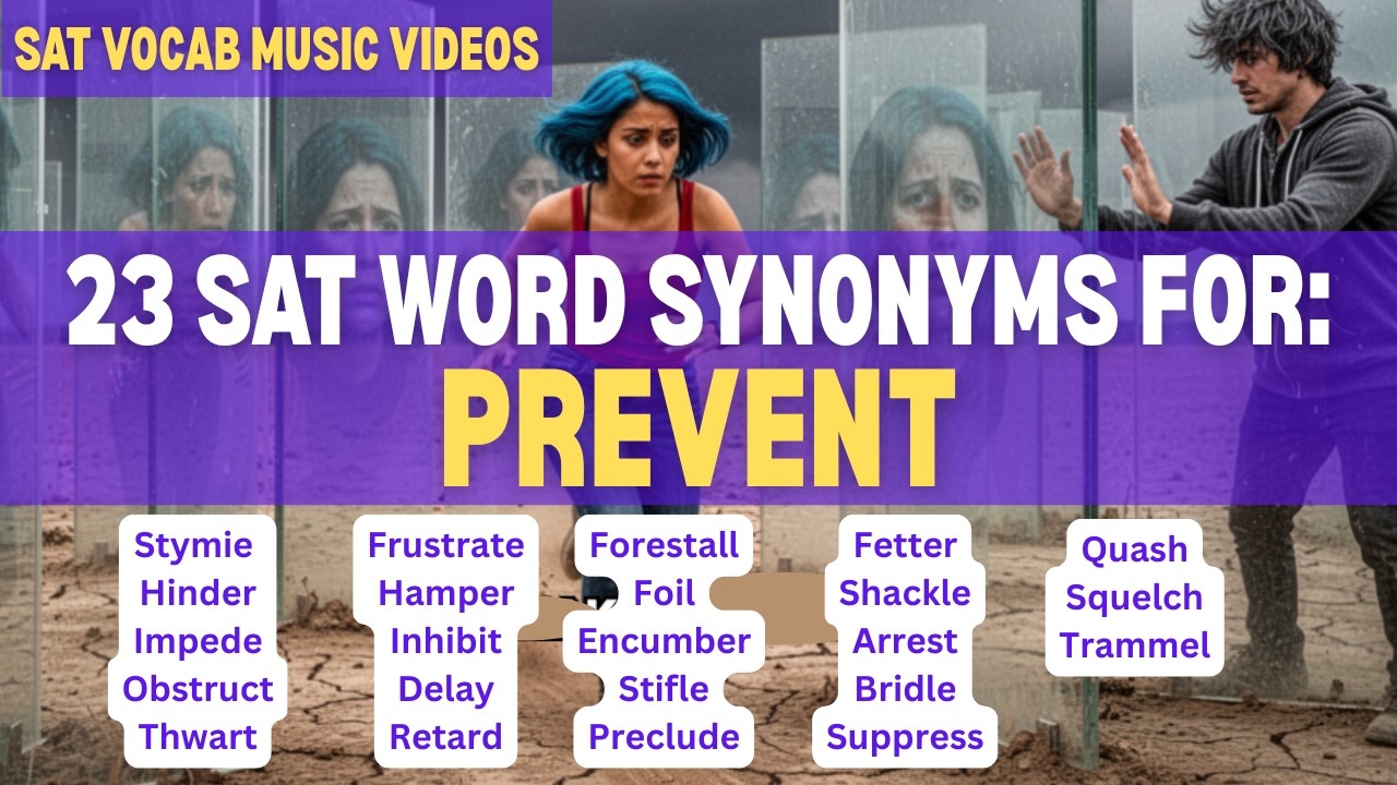 23 Synonyms for Stymie | Sing along with SAT Vocab Songs