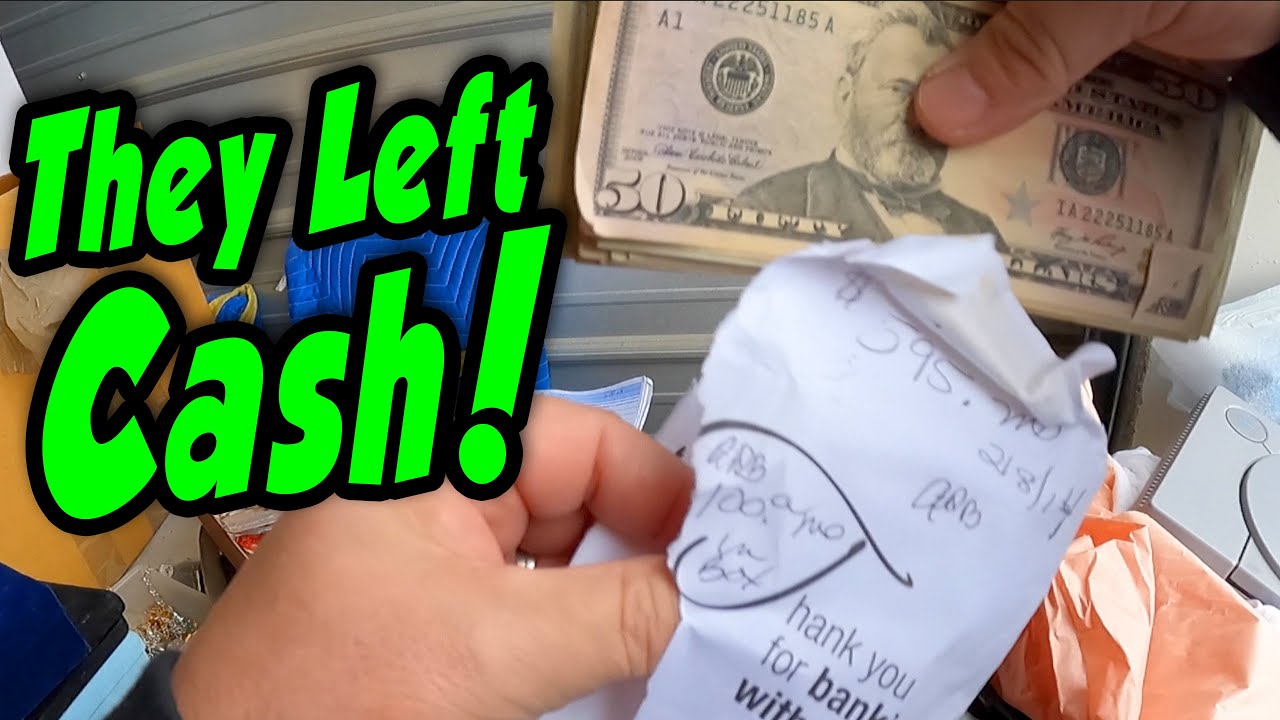 Found CASH! Envelope of money found inside the $4,300 locker we bought at the storage auction
