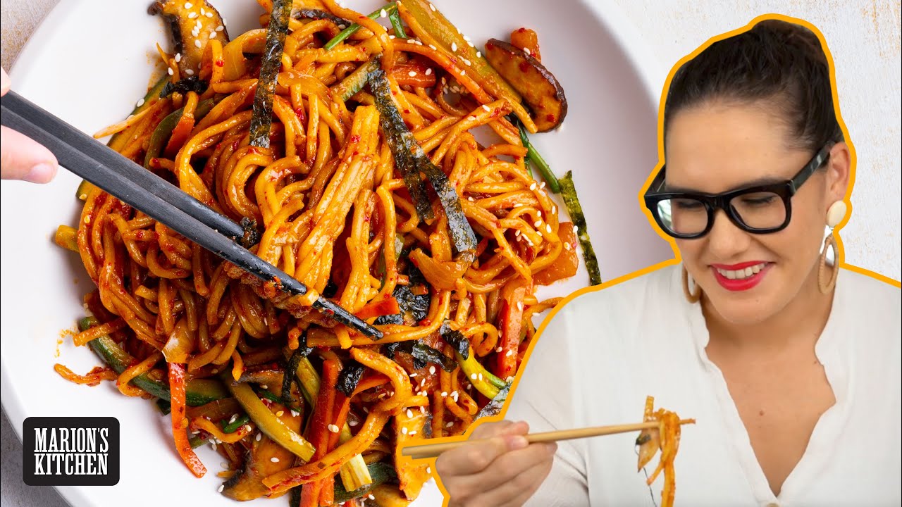 The fried noodles I eat when I'm being healthyish | Korean Kimchi Fried Noodles | Marion's Kitchen