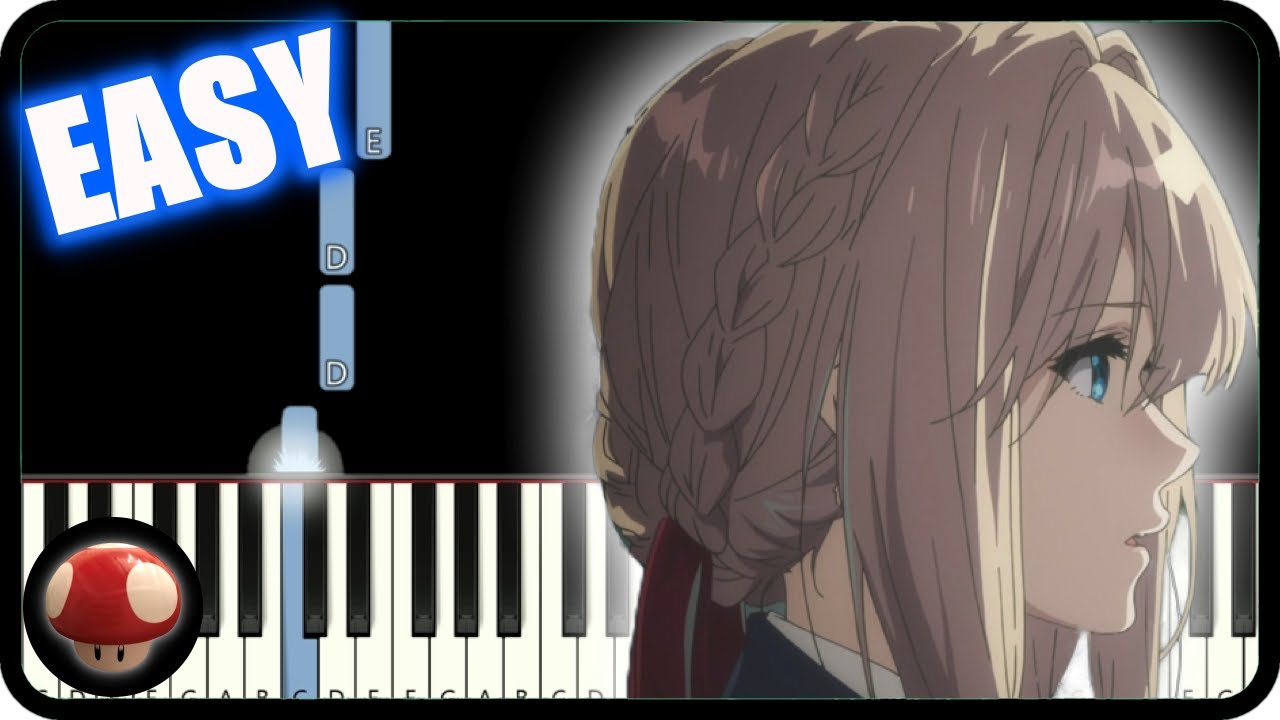 Michishirube - Violet Evergarden (Ending)  [EASY Piano Tutorial] (Synthesia) // TopAnimeMusic