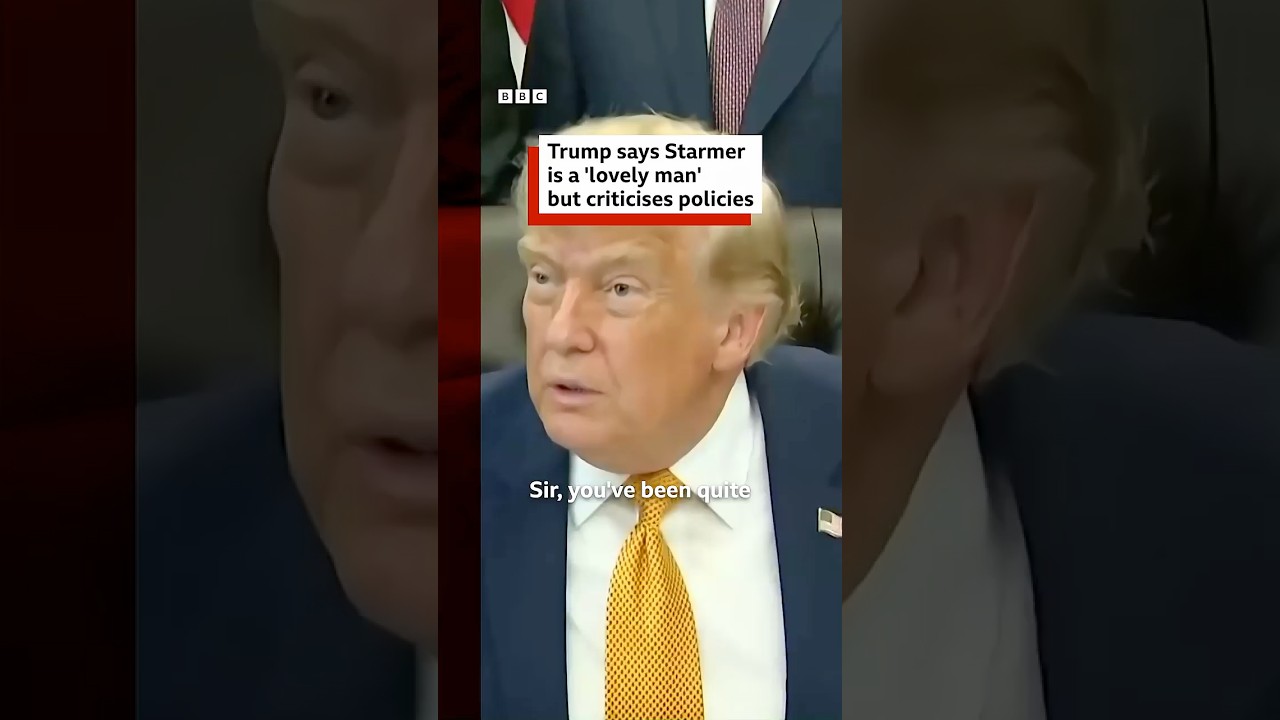 Trump calls Starmer a &ldquo;lovely man&rsquo; but criticises his polices. #BBCNews
