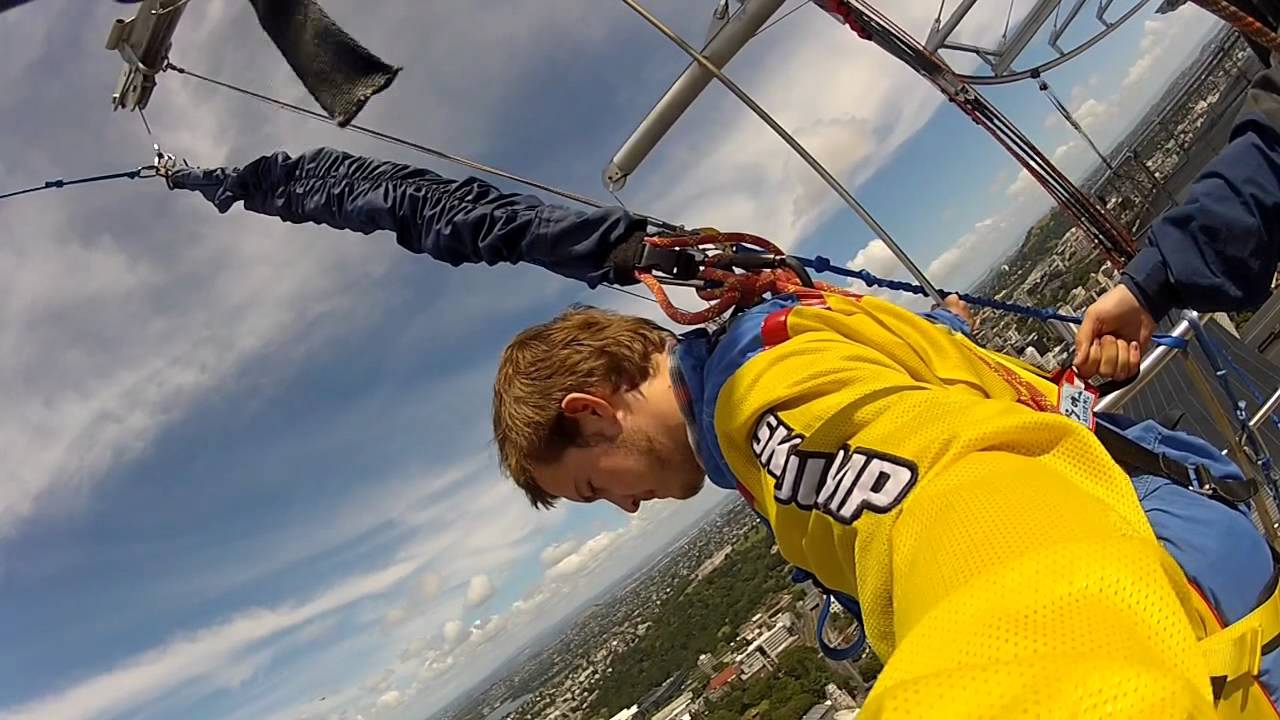 Sky Jump from the Auckland Sky Tower (January 2012)