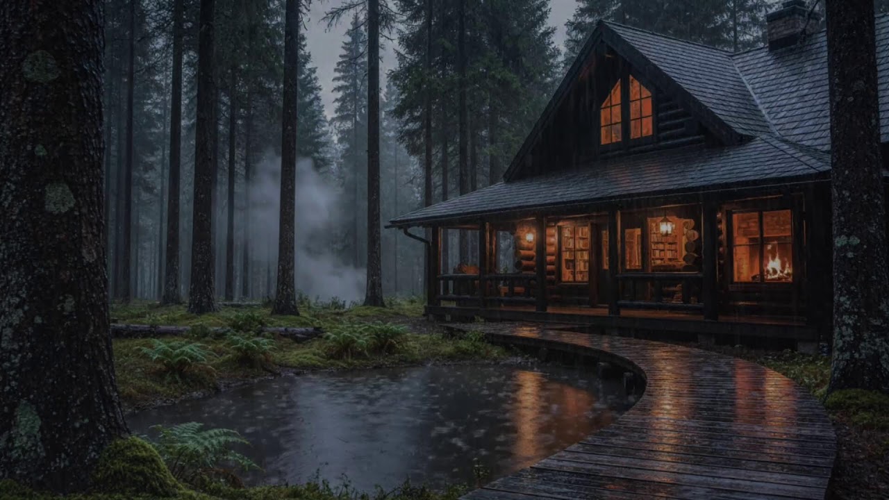 Rain-Washed Forest Cabin 🌧 | Soothing Rain Atmosphere to Calm Insomnia and Enjoy Deep Rain Rest