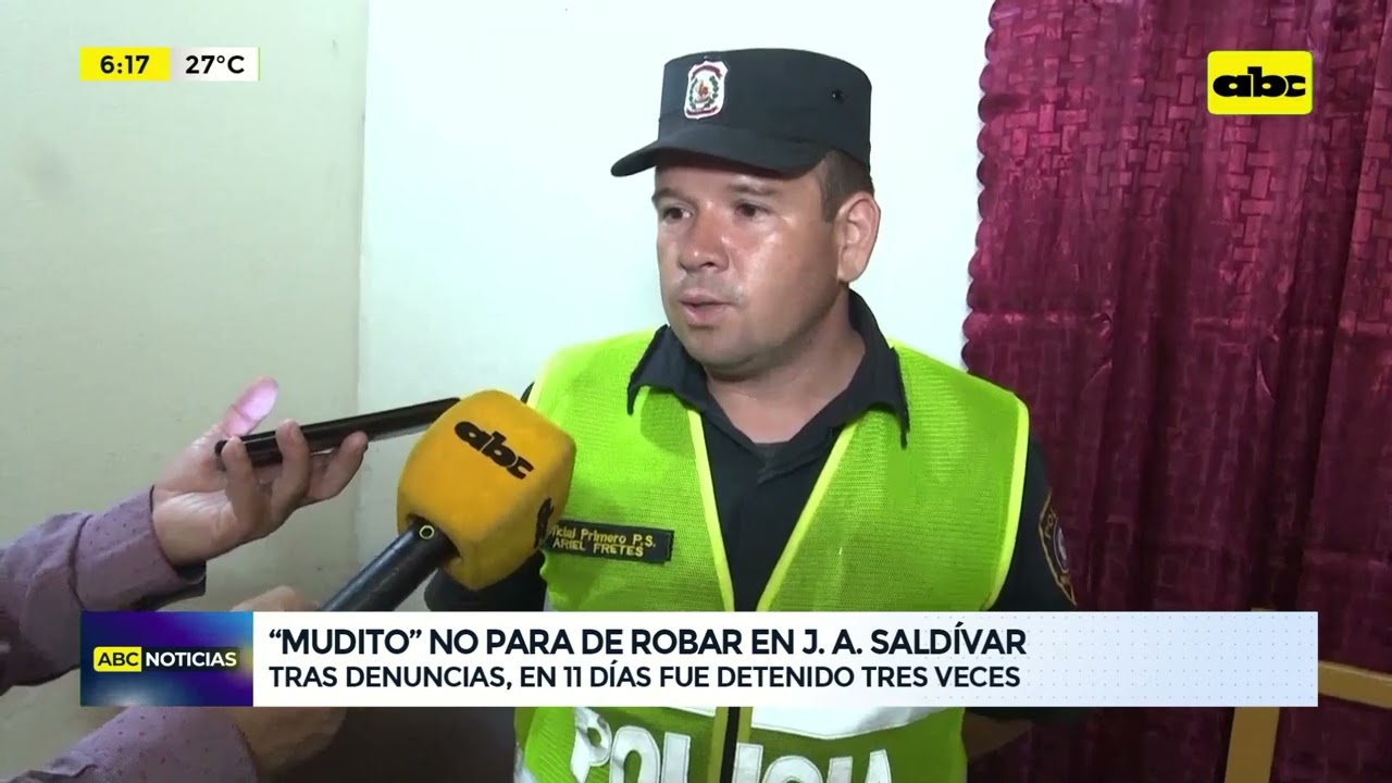 “Mudito” no para de robar en J. A. Saldívar