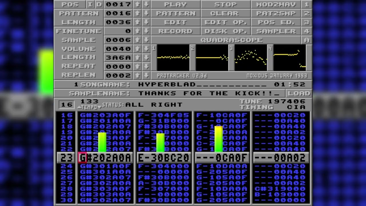 Hyperblad - a Protracker , Project-X / Enigma mashup (Amiga)