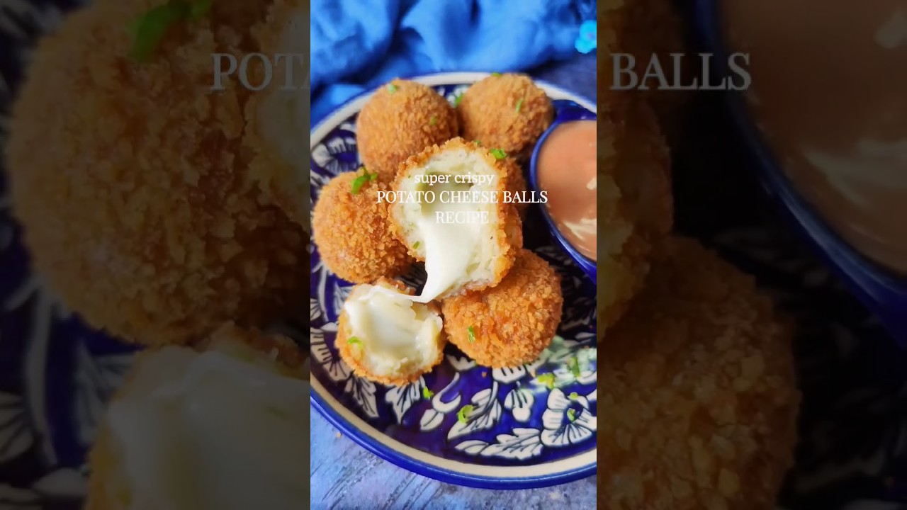 Crispy Fried Mozzarella Cheese Balls Recipe 💫👆😍 #shorts #youtubeshorts #recipe