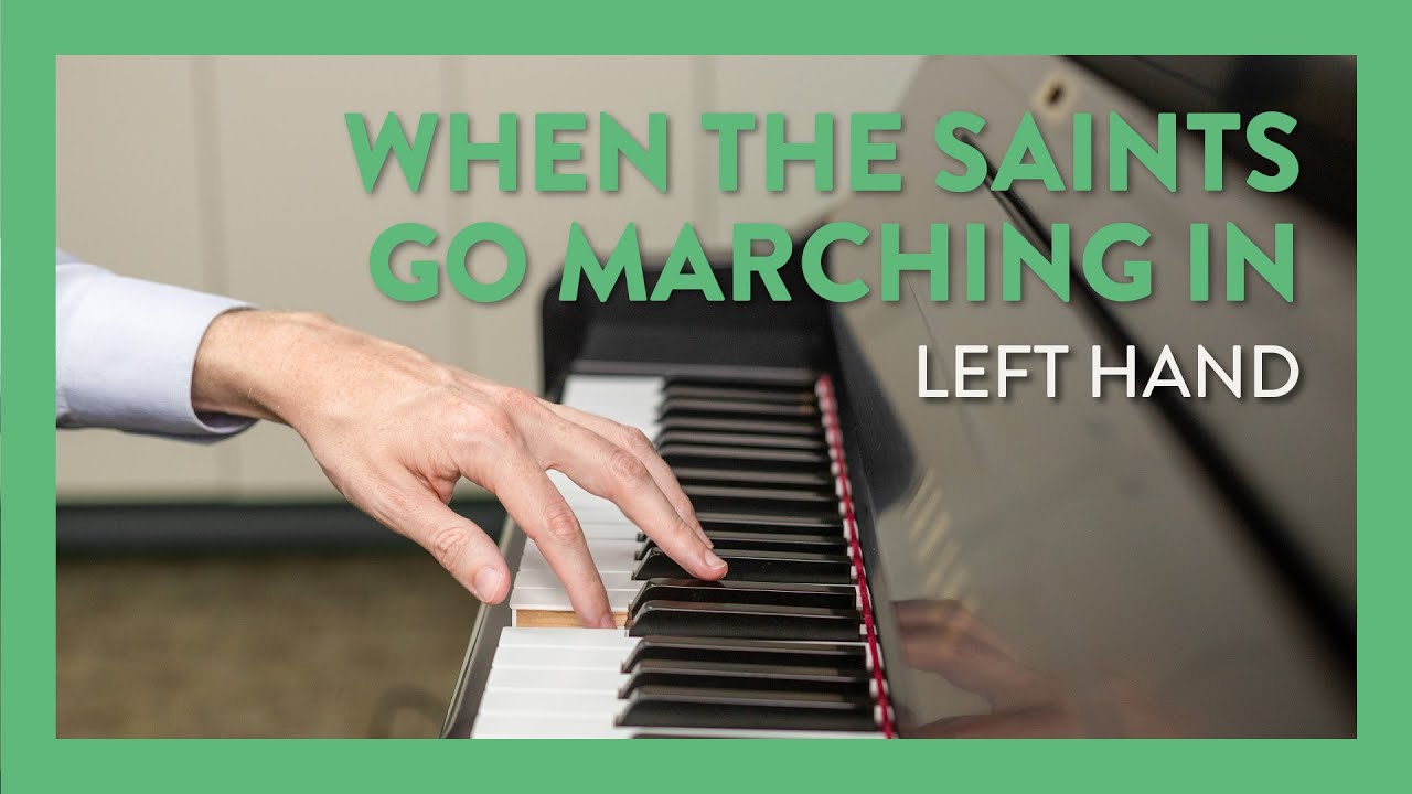 Как играть «When the Saints Go Marching In» левой рукой | Урок игры на фортепиано