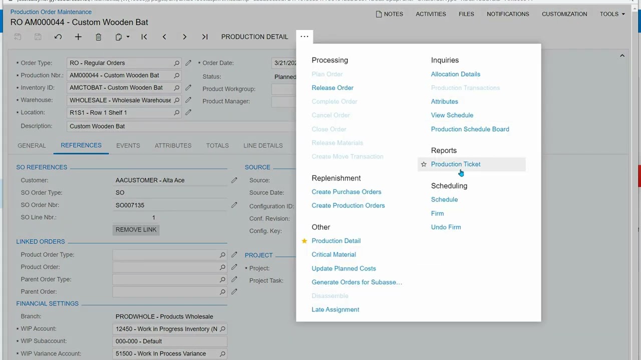 Acumatica Product Configurator