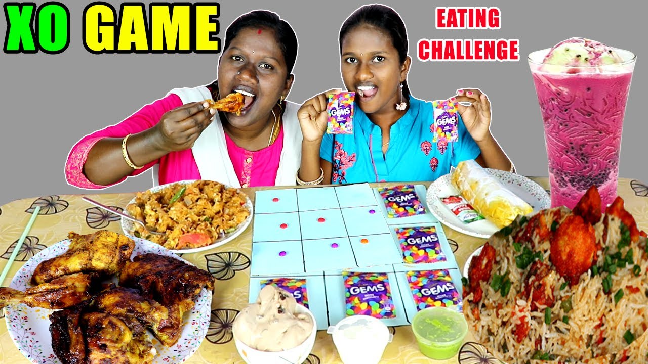 XO GAME WITH GRILLED CHICKEN ,CHICKEN SHAWARMA EATING CHALLENGE IN TAMIL FOODIES DIVYA VS ANUSHYA