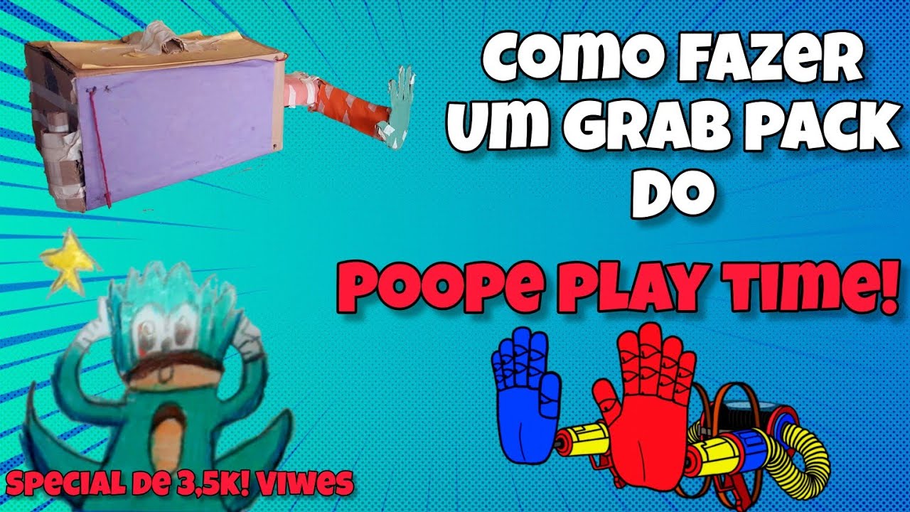 como fazer o grab pack do poppy play time de verdade com papelão!!