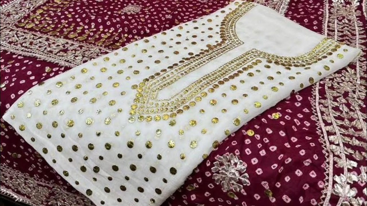 𝗠𝗨𝗞𝗘𝗦𝗛 𝗪𝗢𝗥𝗞 𝗘𝗠𝗕𝗥𝗢𝗜𝗗𝗘𝗥𝗬| Chikankari Suits | Gota Work Dress Designs | Mukesh Dresses |Fancy Partywear