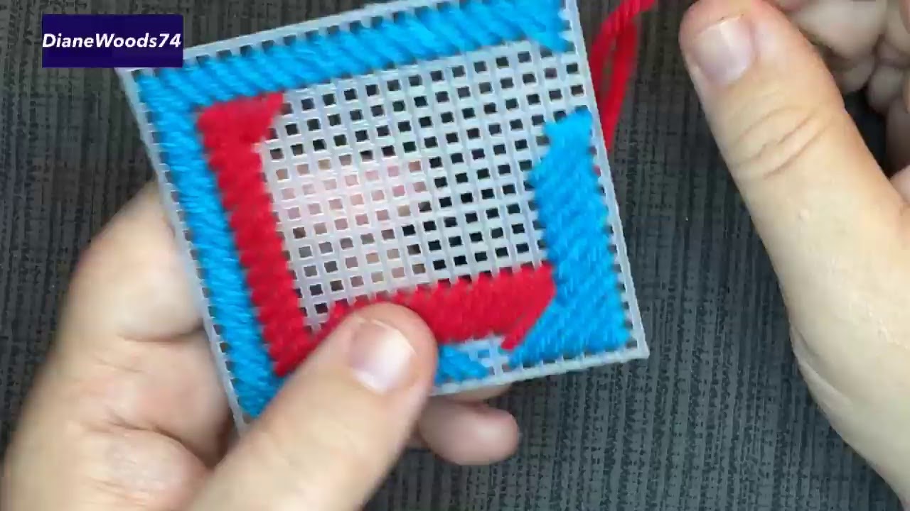 🟩  Edge-Trim-Border Stitch | Tutorial | Plastic Canvas