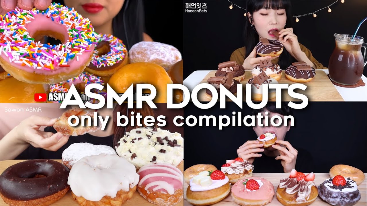 ASMR DONUTS COMPILATION *ONLY BITES*