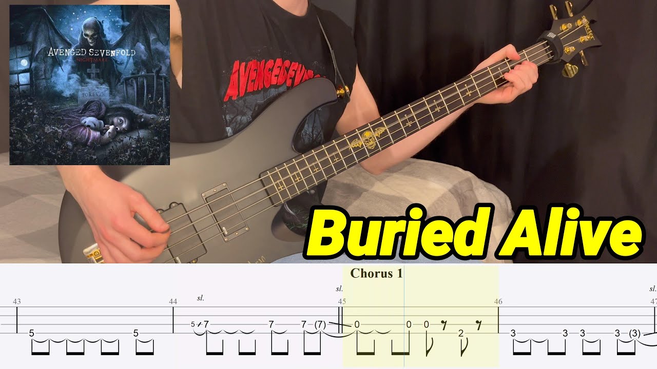 Buried Alive - Avenged Sevenfold - Bass Cover (With Tabs!)