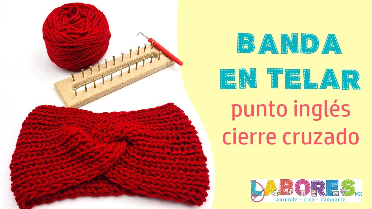 BANDA TEJIDA EN TELAR Rectangular Punto Ingl&eacute;s Cierre Cruzado (Kit Creativo)